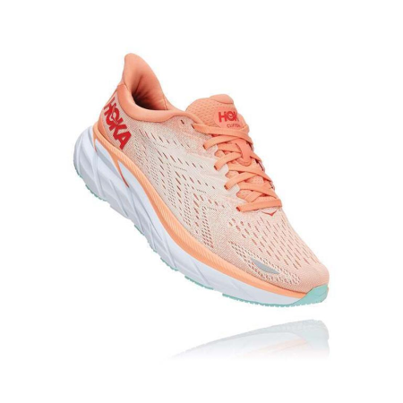 Кроссовки женские HOKA W CLIFTON 8 Cantaloupe / Silver Peony